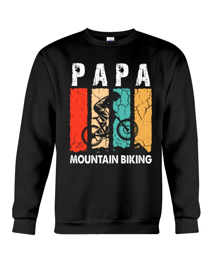 Papa Mountain Biking Crewneck Sweatshirt Papa Mountain Biking Crewneck Sweatshirt