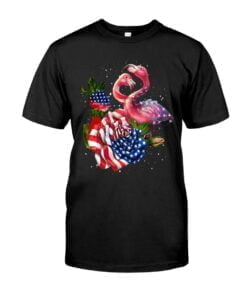 Flamingo Happy Independence Day Unisex T-shirt