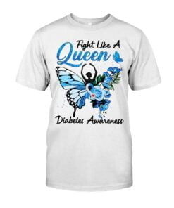 Fight Like A Queen Diabetes Awareness Unisex T-shirt