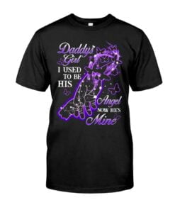 Daddy's I Used To Be His Angel Now He's Mine Unisex T-shirt