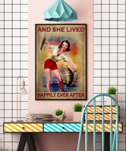 And She Lived Fishing Poster
