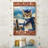Never Underestimate A Cat Mom Who Is Also A Flight Attendant Poster