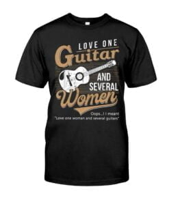 Love One Guitar And Several Women Unisex T-shirt