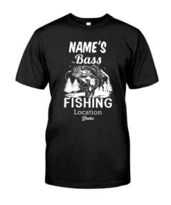 Name's Bass Fishing Location Date Unisex T-shirt