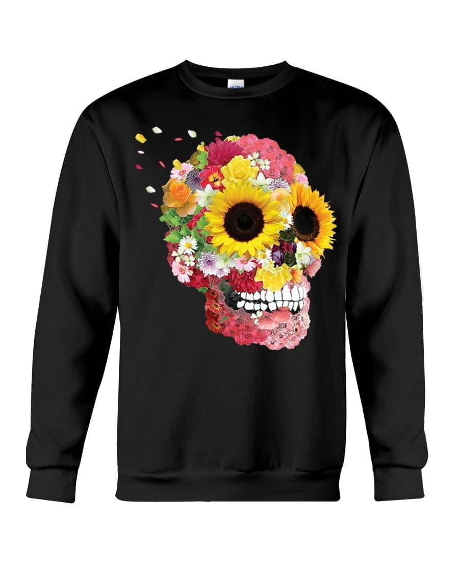 Skull Flower Crewneck Sweatshirt Skull Flower Crewneck Sweatshirt