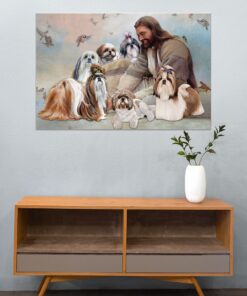 God Surrounded By Shih Tzu Poster