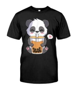 Anime Panda Drinking Boba Unisex T-shirt
