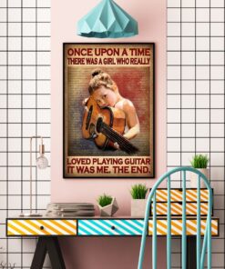 There Was A Girl Who Loves Guitar Poster