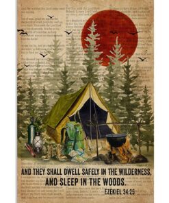 Forest Bible Sleep In The Woods Camping Poster