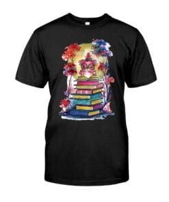 Owl And Books Unisex T-shirt