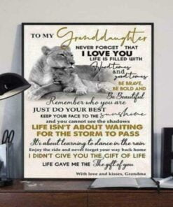 Lion To My Granddaughter Never Forget That I Love You Grandma Poster