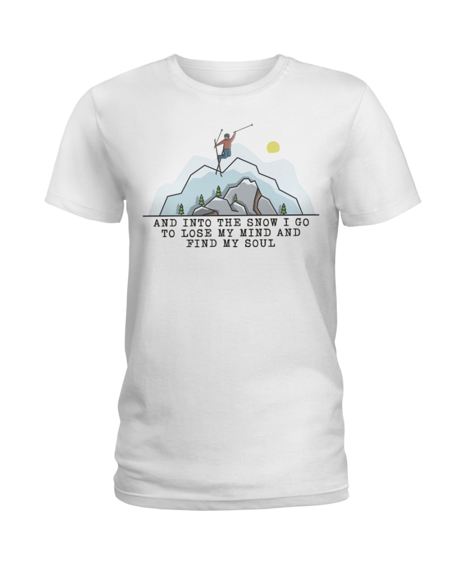 Skiing Find My Soul Ladies Tee Skiing Find My Soul Ladies Tee