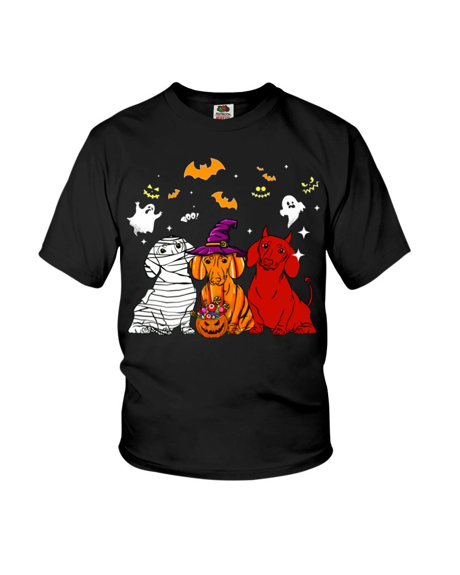 Dachshund Happy Halloween Youth T-Shirt Dachshund Happy Halloween Youth T-Shirt