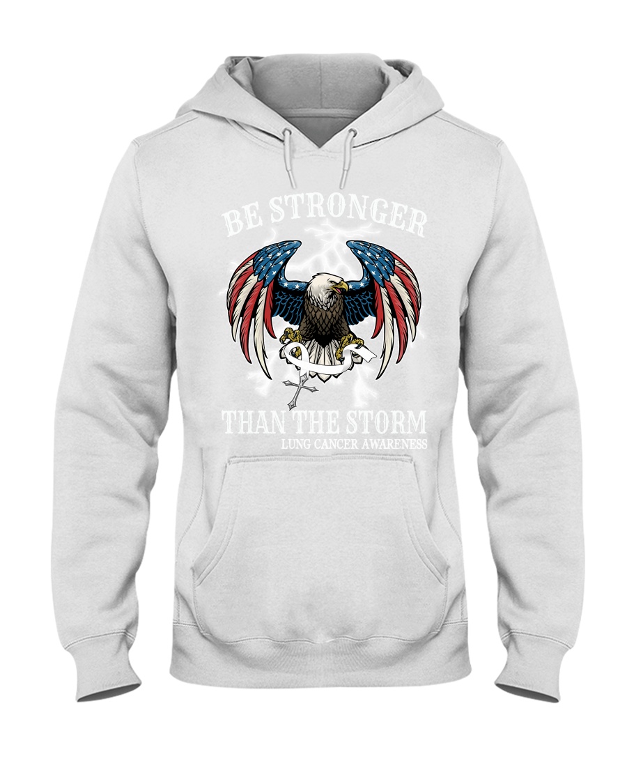 Be Stronger Than The Storm Lung Cancer Awareness Unisex Hoodie Be Stronger Than The Storm Lung Cancer Awareness Unisex Hoodie