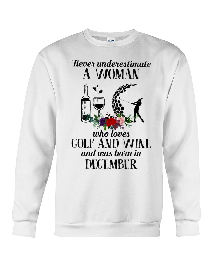 Golf - Wine - December Custom Month Crewneck Sweatshirt Crewneck Sweatshirt Crewneck Sweatshirt Golf - Wine - December Custom Month Crewneck Sweatshirt