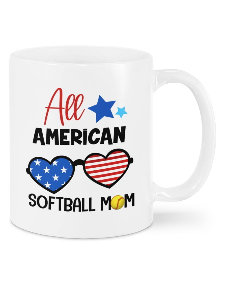 All American Softball Mom Mugs Mug Mug All American Softball Mom Mugs