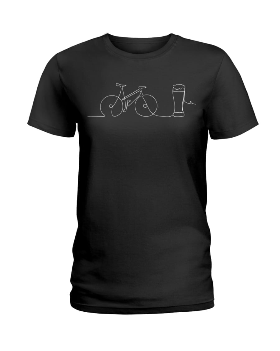 Bike And Beer One Line Ladies Tee Ladies Tee Ladies Tee Bike And Beer One Line Ladies Tee