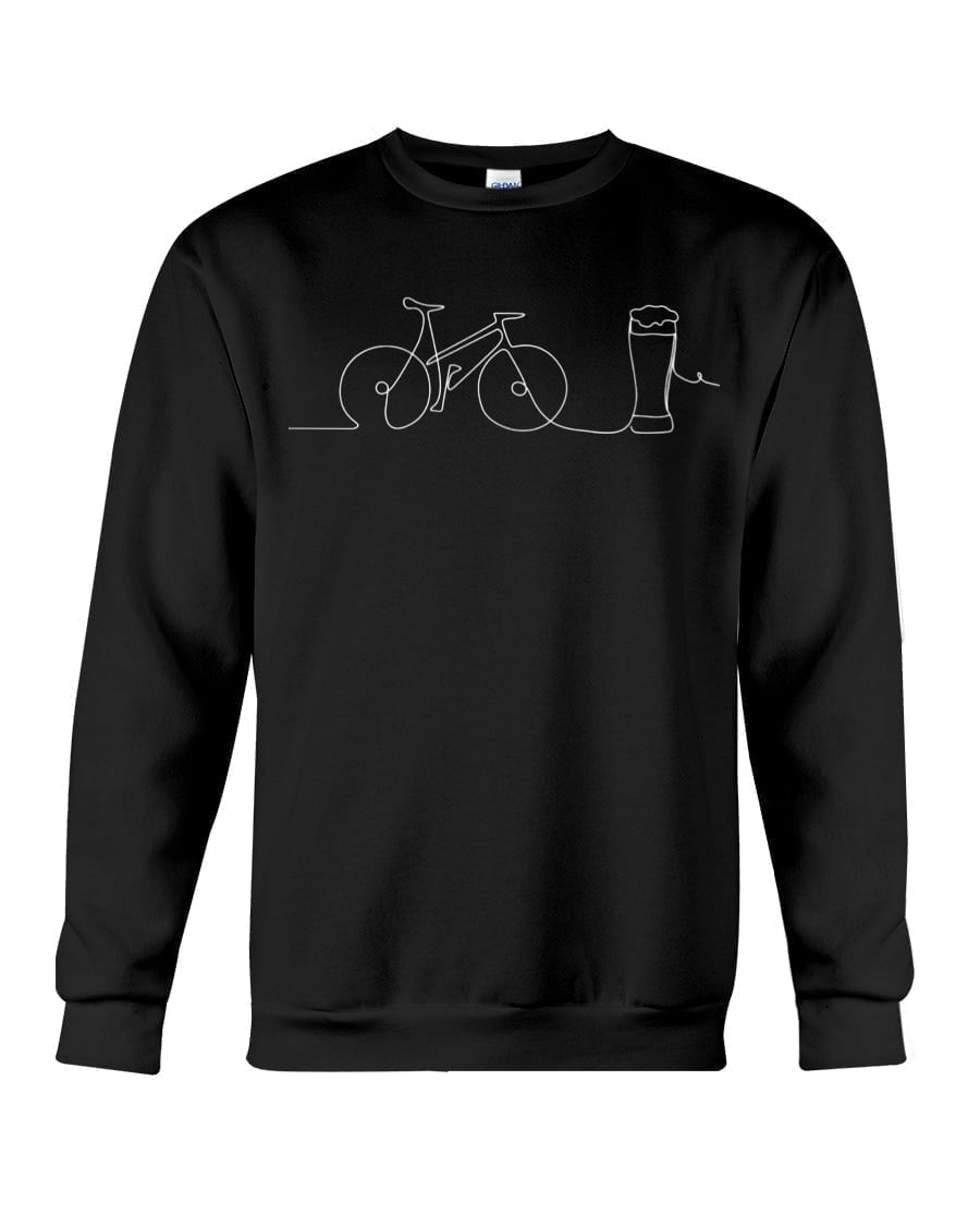 Bike And Beer One Line Crewneck Sweatshirt Crewneck Sweatshirt Crewneck Sweatshirt Bike And Beer One Line Crewneck Sweatshirt