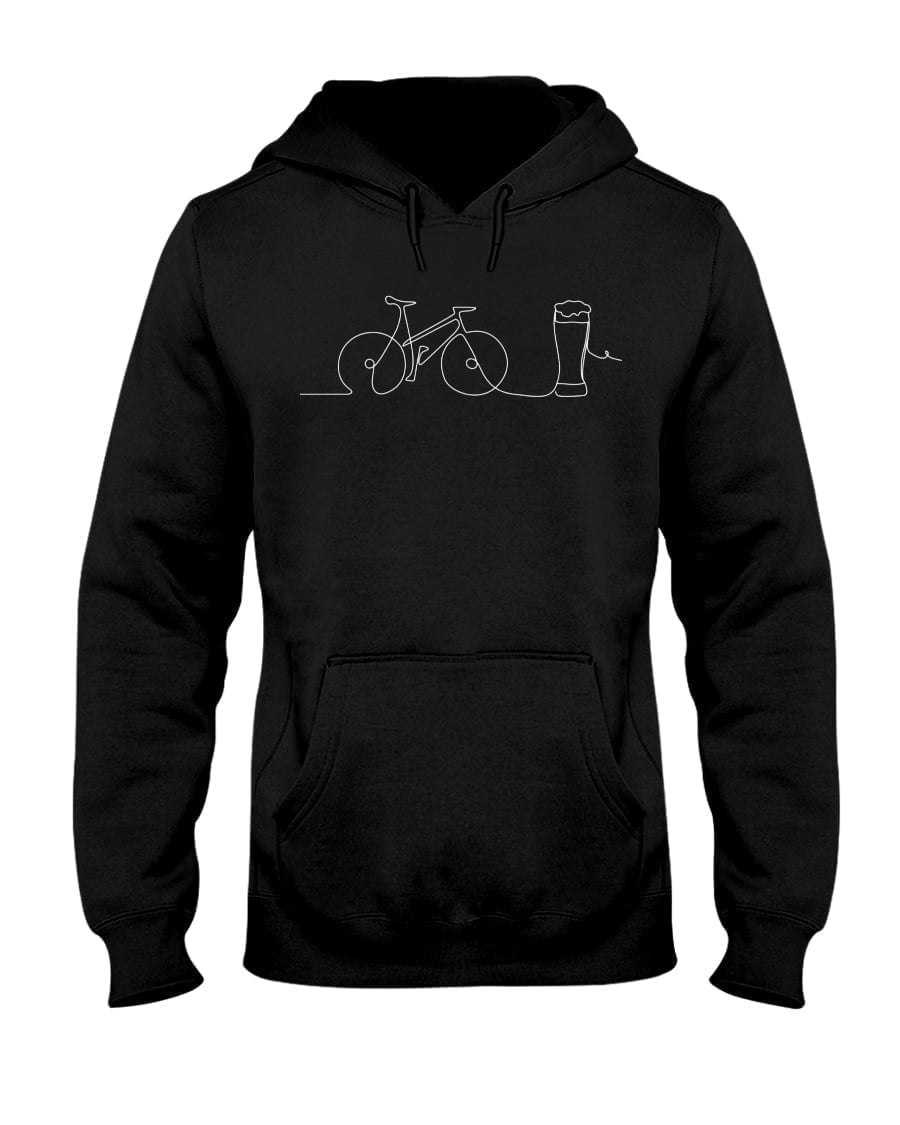 Bike And Beer One Line Unisex Hoodie Unisex Hoodie Unisex Hoodie Bike And Beer One Line Unisex Hoodie