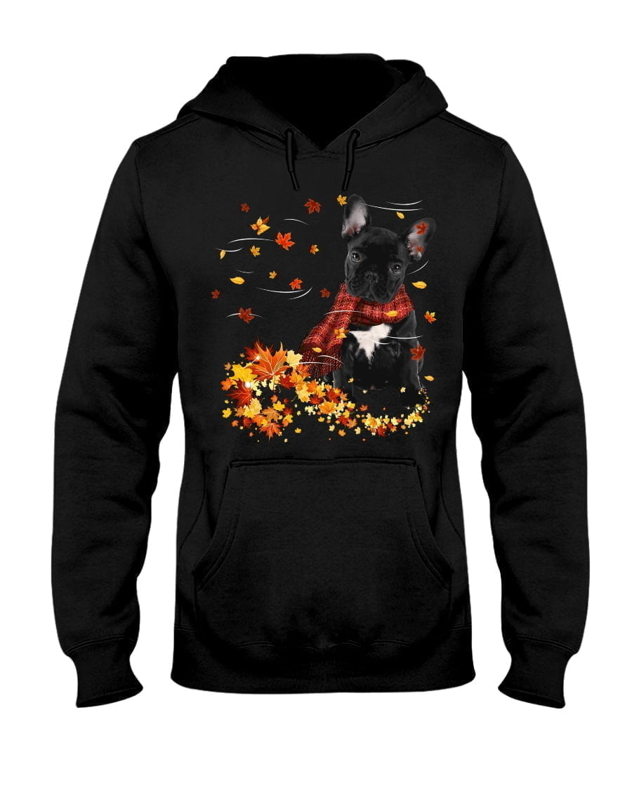 Fall Scarf French Bulldog Unisex Hoodie Fall Scarf French Bulldog Unisex Hoodie