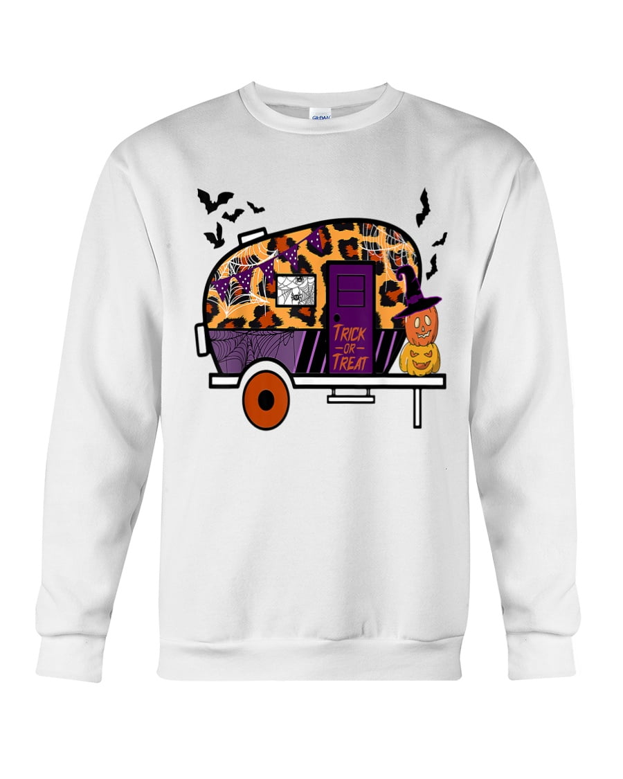Camping Trick Or Treat Crewneck Sweatshirt Camping Trick Or Treat Crewneck Sweatshirt