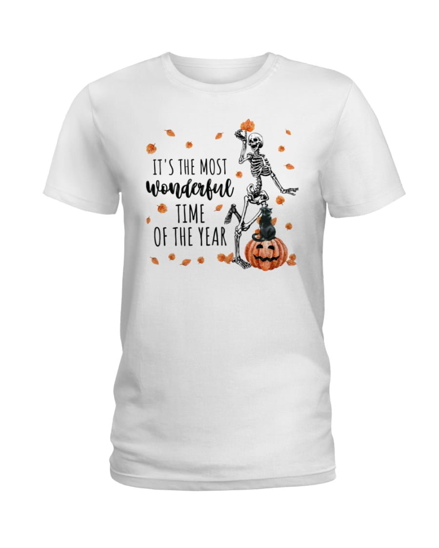 The Most Wonderful Time Of The Year Fall Autumn Cats Ladies Tee The Most Wonderful Time Of The Year Fall Autumn Cats Ladies Tee