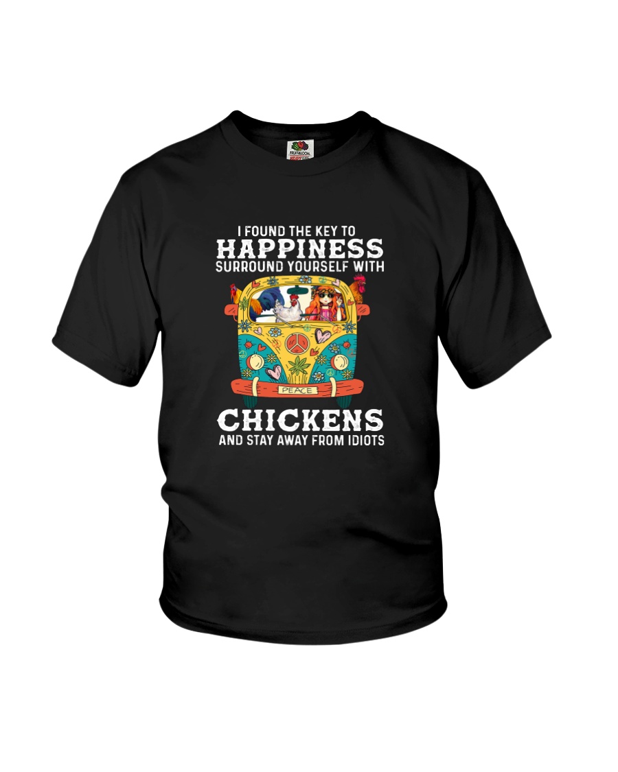 Happiness Surround Yourself With Chickens Youth T-Shirt Happiness Surround Yourself With Chickens Youth T-Shirt