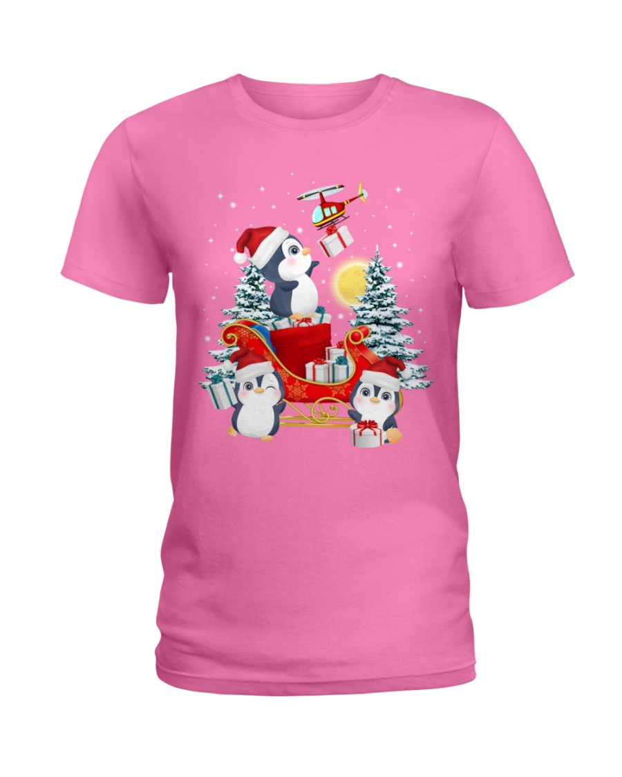 Penguin Christmas Gift Collection Team Ladies Tee Penguin Christmas Gift Collection Team Ladies Tee