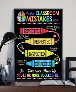 Teacher Classroom In This Classroom Mistakes Are Expected Respected 