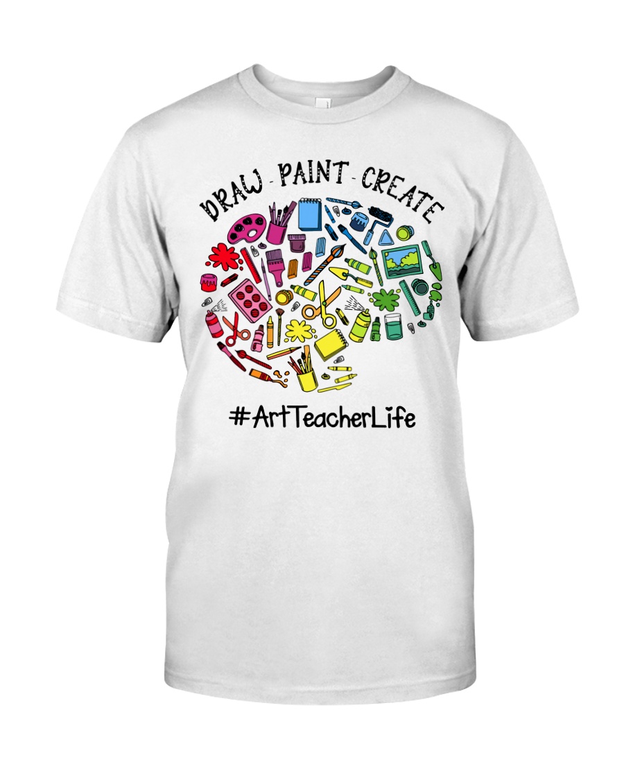 Art Teacher Draw Paint Create Art Palette Unisex T-shirt Art Teacher Draw Paint Create Art Palette Unisex T-shirt
