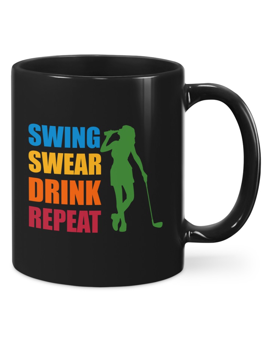 Swing Swear Drink Repeat Love Golf Mugs Swing Swear Drink Repeat Love Golf Mugs