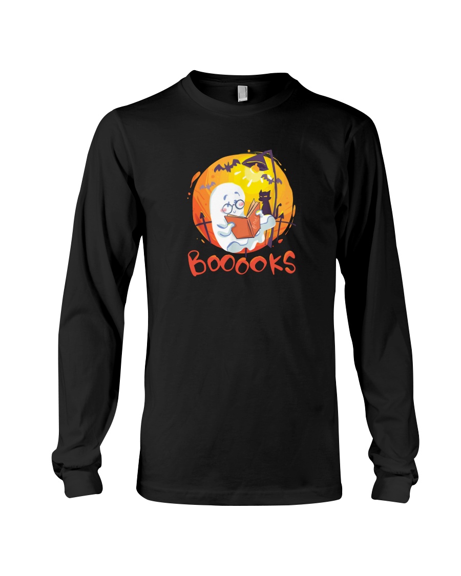 Booooks Ghost Funny Halloween Long Sleeve Booooks Ghost Funny Halloween Long Sleeve