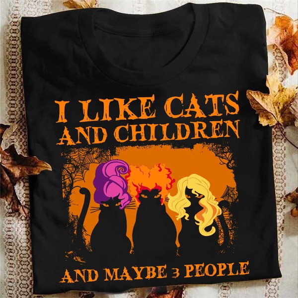 I Like Cat And Children And Maybe 3 People T-Shirt