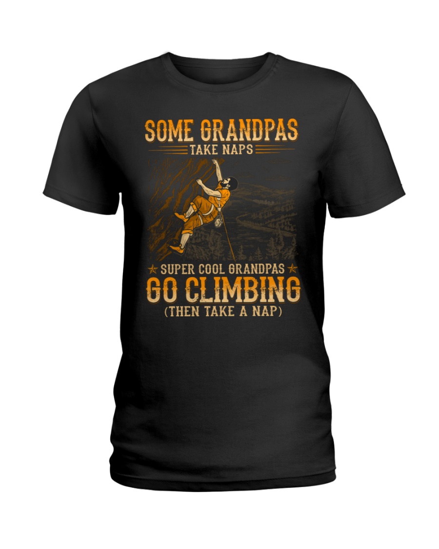 Rock Climbing Grandpas Take Naps Ladies Tee Rock Climbing Grandpas Take Naps Ladies Tee