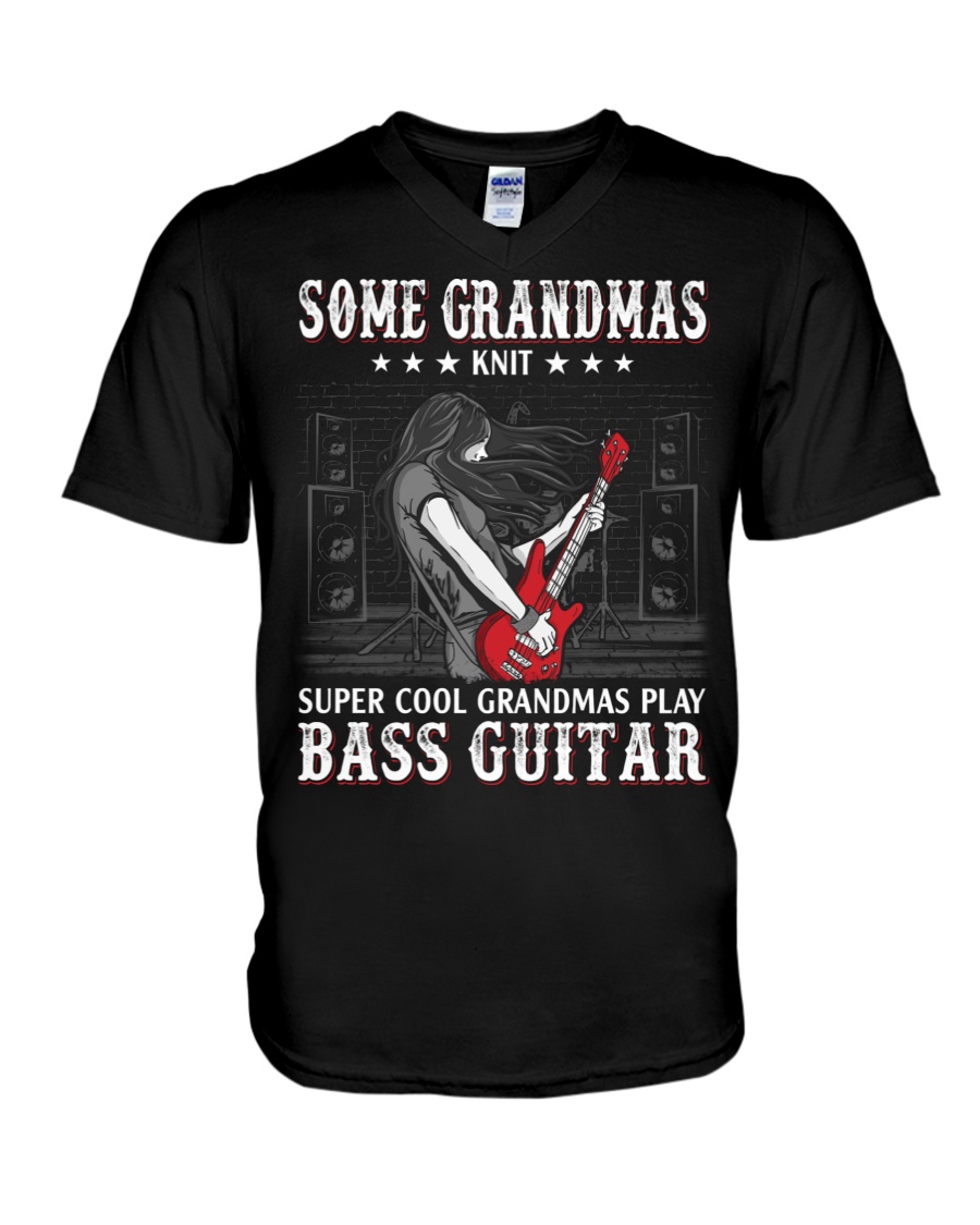 Bass Guitar Grandmas Knit V-Neck T-Shirt Bass Guitar Grandmas Knit V-Neck T-Shirt