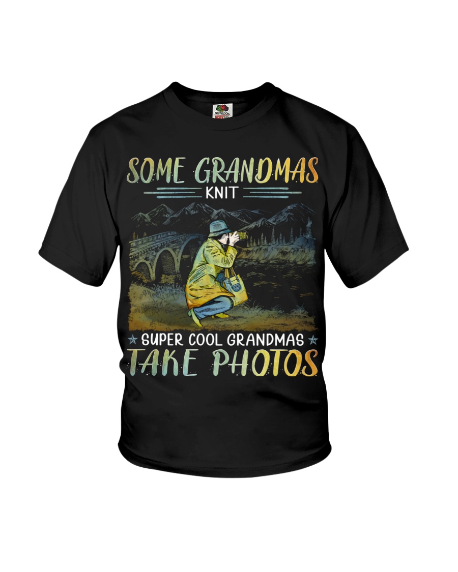 Photographing Grandmas Knit Super Cool Youth T-Shirt Photographing Grandmas Knit Super Cool Youth T-Shirt