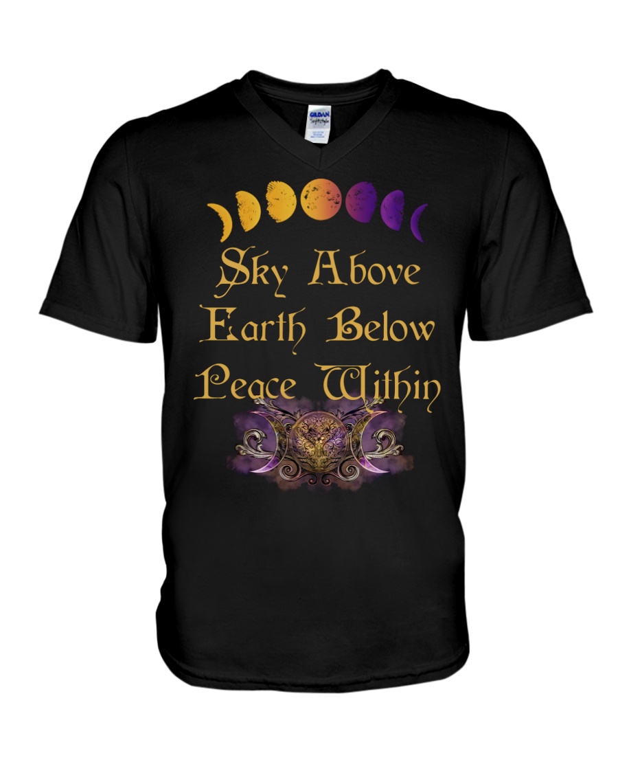 Sky Above Earth Below Witches V-Neck T-Shirt Sky Above Earth Below Witches V-Neck T-Shirt