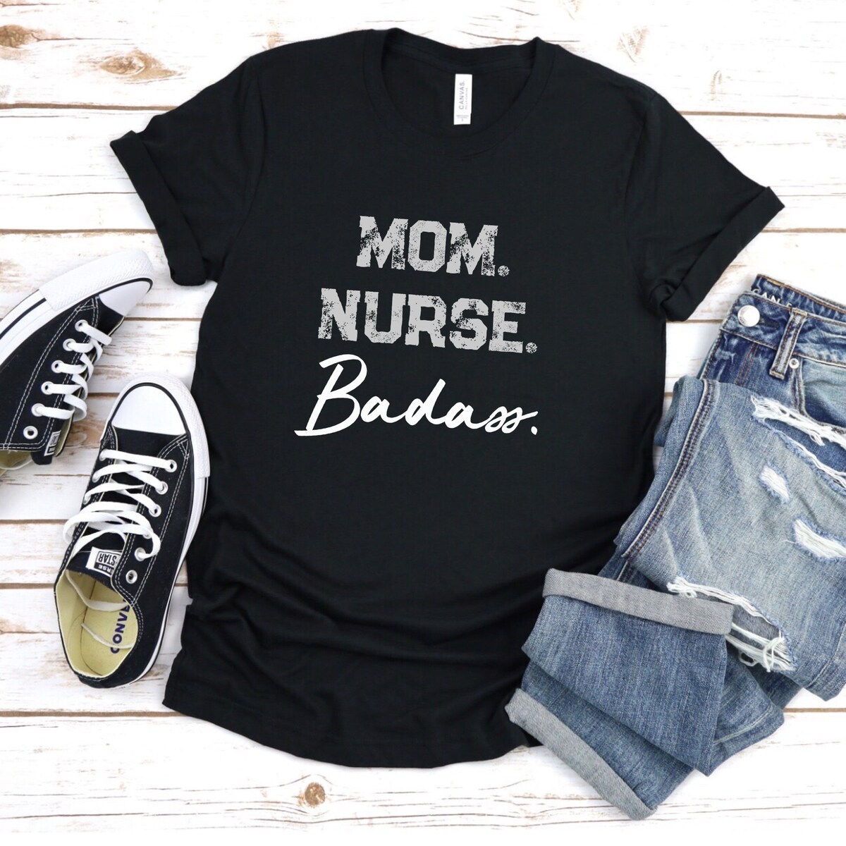 Funny Nurse Mom Shirt Mom Nurse Badass Unisex T-shirt Funny Nurse Mom Shirt Mom Nurse Badass Unisex T-shirt
