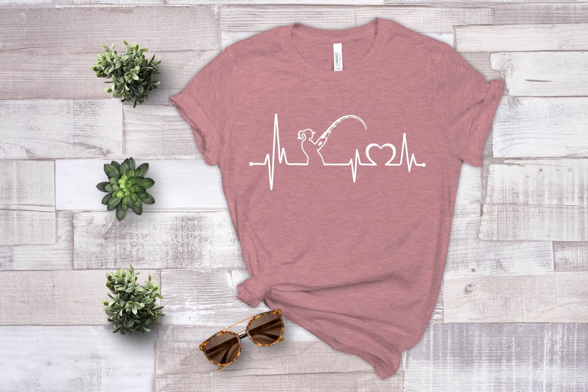 Fishing Mom Apparel Fishing Shirts For Mom Heart Fish Hook Unisex T-shirt Fishing Mom Apparel Fishing Shirts For Mom Heart Fish Hook Unisex T-shirt
