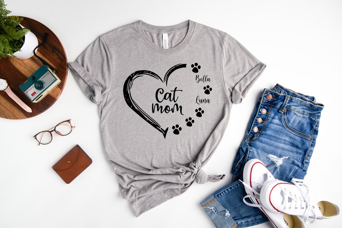 Cat Mom Shirt Ideas Cat Mom Shirt With Names Unisex T-shirt Cat Mom Shirt Ideas Cat Mom Shirt With Names Unisex T-shirt