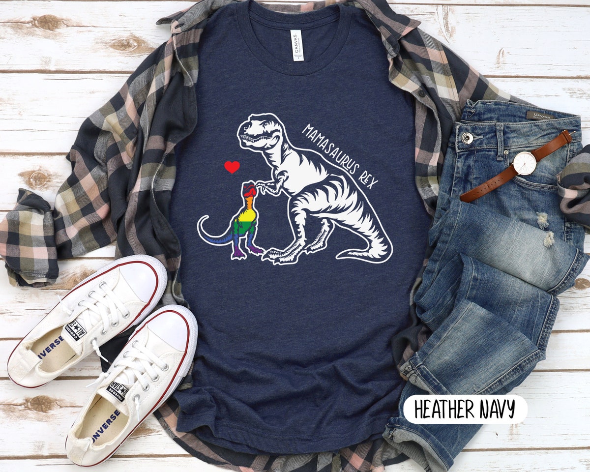 Proud LGBT Mom Shirt LGBT Mom Saurus Rex Shirt Mamasaurus Shirt LGBT Family Unisex T-shirt Proud LGBT Mom Shirt LGBT Mom Saurus Rex Shirt Mamasaurus Shirt LGBT Family Unisex T-shirt