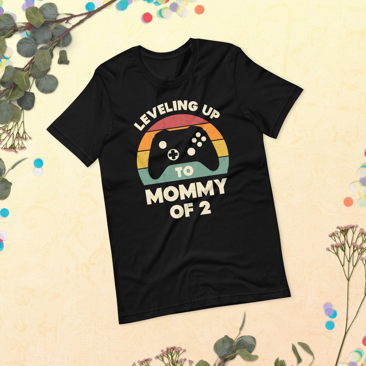 Cute Gamer Mom Shirt Leveling Up To Mom of 2 Unisex T-shirt Cute Gamer Mom Shirt Leveling Up To Mom of 2 Unisex T-shirt