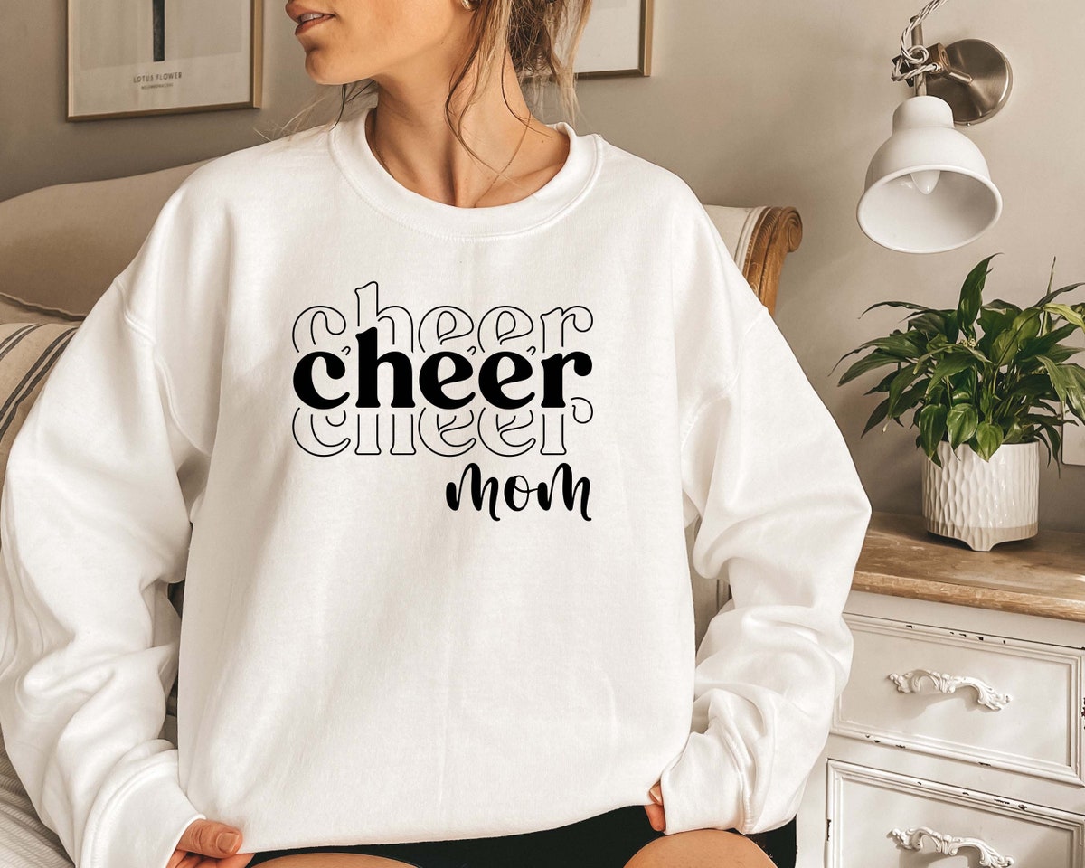 Popular Cheer Mom Shirt Cheer Mom Team Spirit Crewneck Sweatshirt Popular Cheer Mom Shirt Cheer Mom Team Spirit Crewneck Sweatshirt