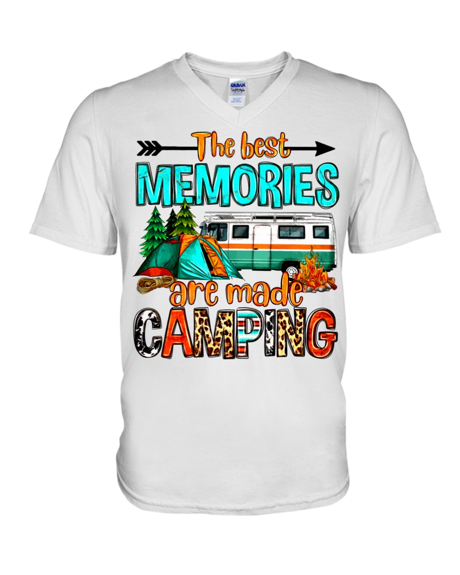 The Best Memories Are Made Camping V-Neck T-Shirt The Best Memories Are Made Camping V-Neck T-Shirt