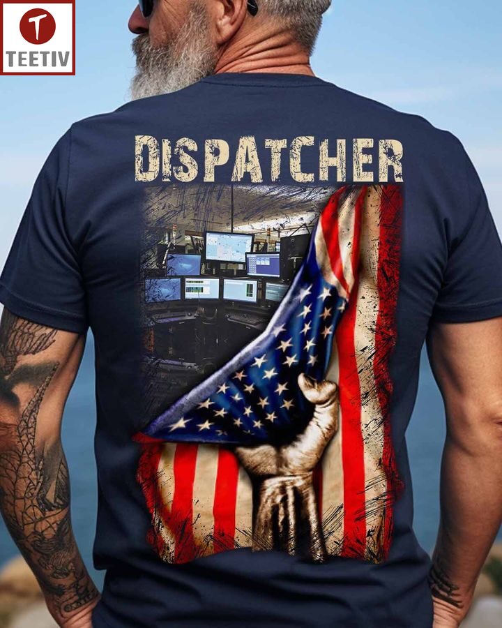 Proud Dispatcher US Flag Unisex T-shirt