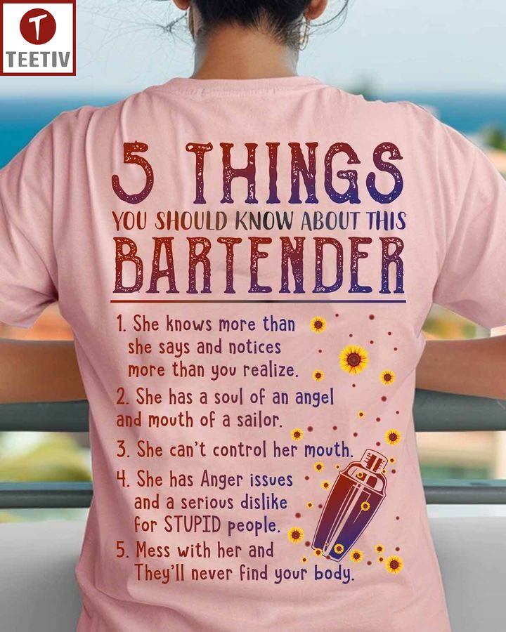 5 Things You Should Know About This Bartender Unisex T-shirt