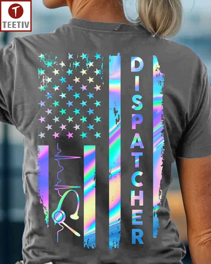 Proud Dispatcher US Flag Unisex T-shirt