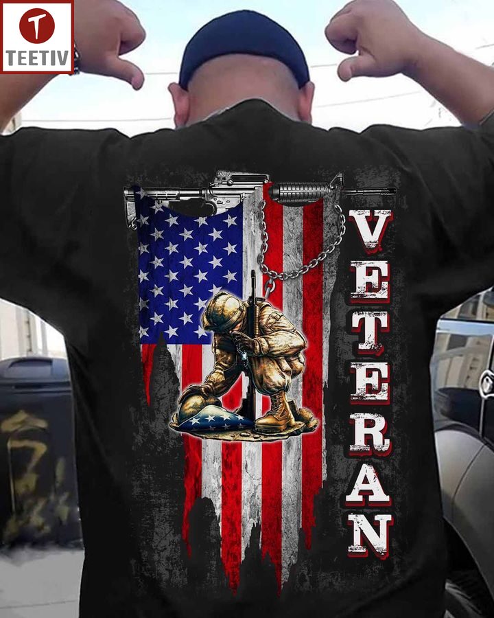 Proud Veteran US Flag Unisex T-shirt