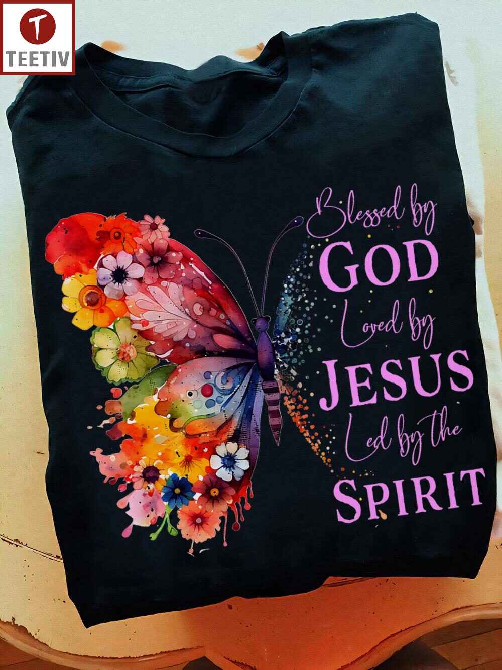 Blessed By God Loved By Jesus Led By The Spirit Unisex T-shirt